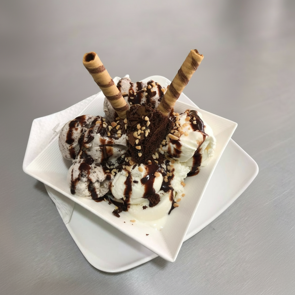 Brownie y Helado